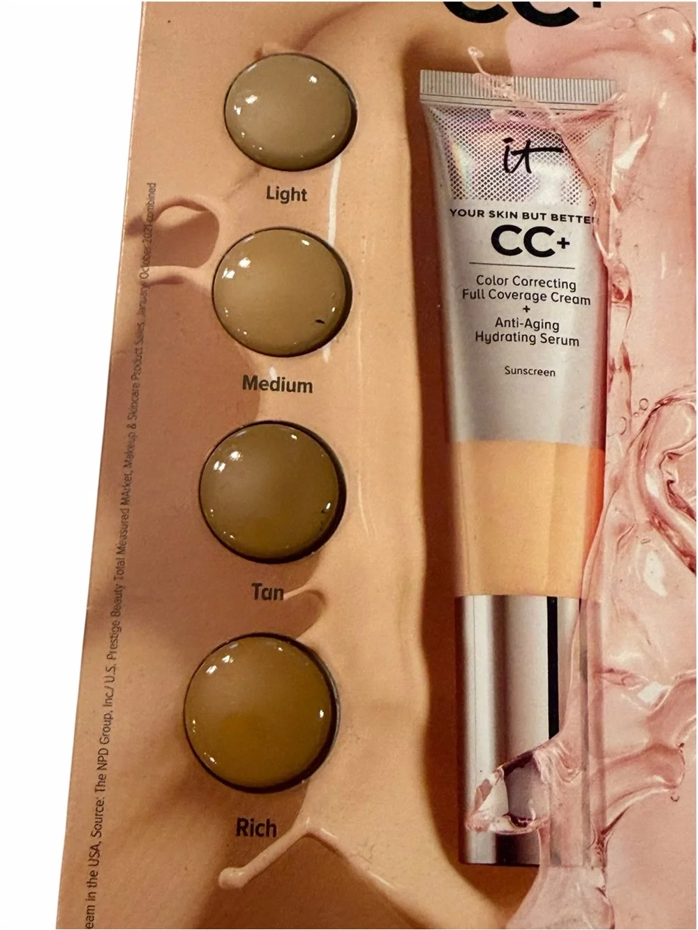 IT Your Skin But Better CC + Full Coverage Foundation Sample Card Travel